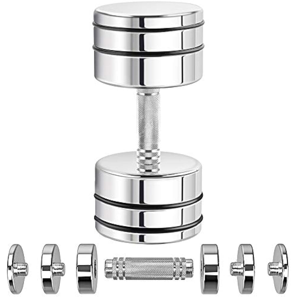 Northdeer Adjustable Steel Dumbbells | Compact Chrome Home Gym Weights
