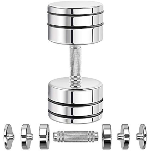 Northdeer Adjustable Steel Dumbbells | Compact Chrome Home Gym Weights