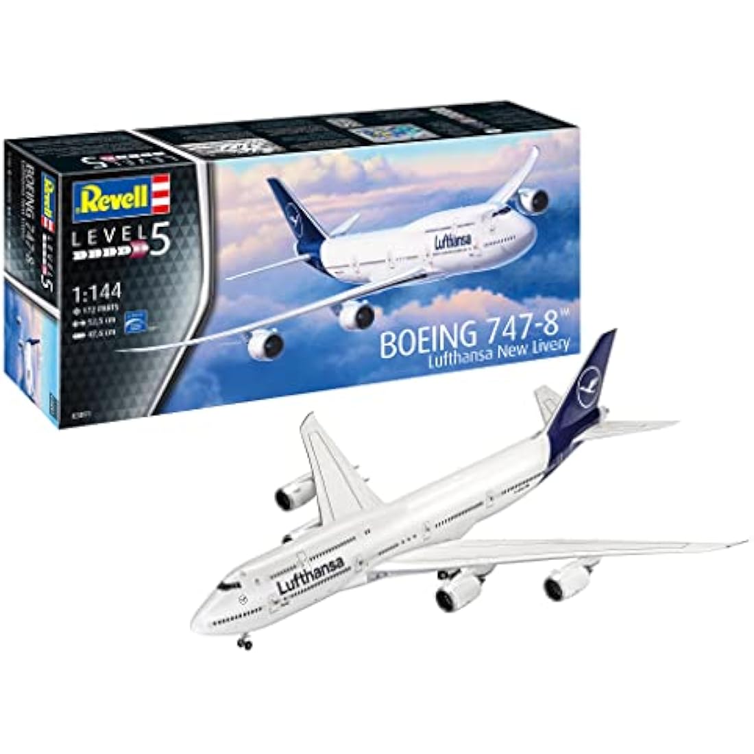 Revell Boeing 747-8 Lufthansa New Livery 1:144 Scale Model Kit