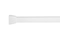 Croydex Professional Angled Aluminium Shower Rail with Hooks - White