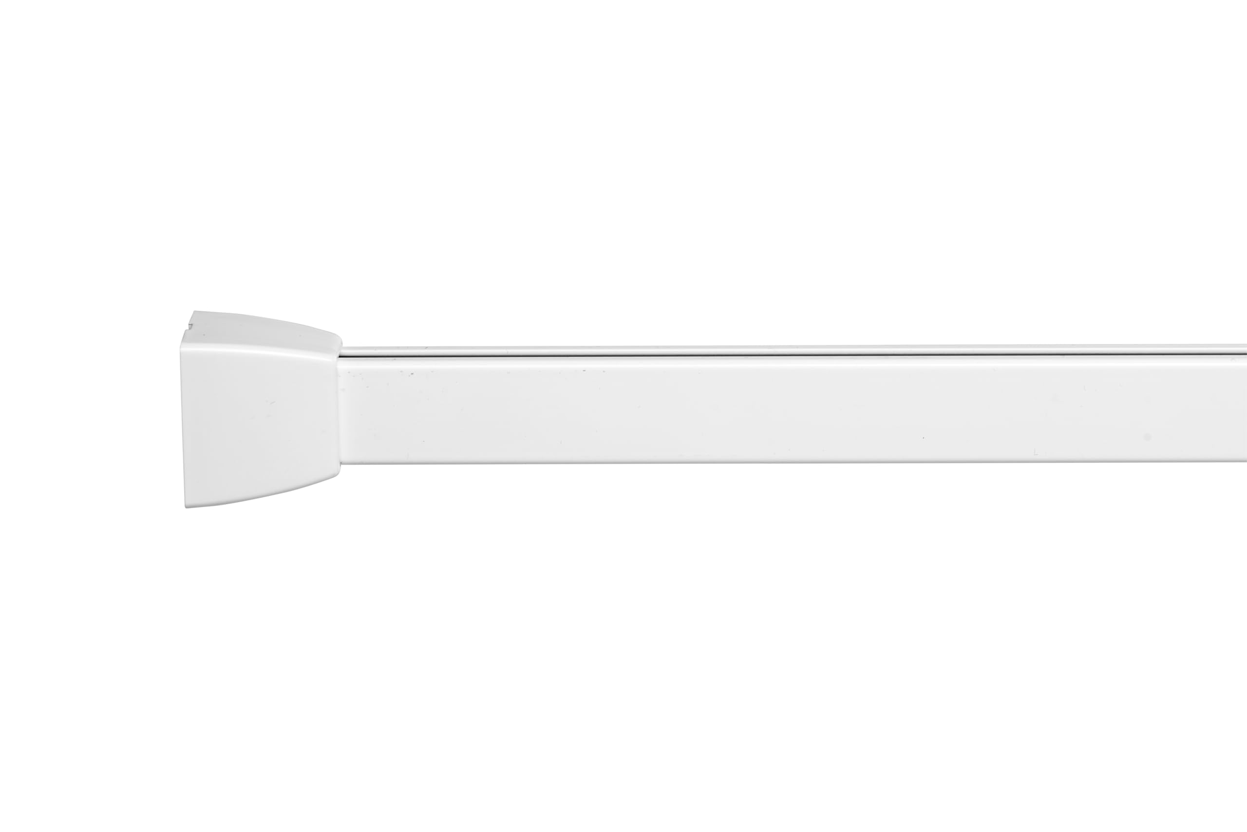 Croydex Professional Angled Aluminium Shower Rail with Hooks - White
