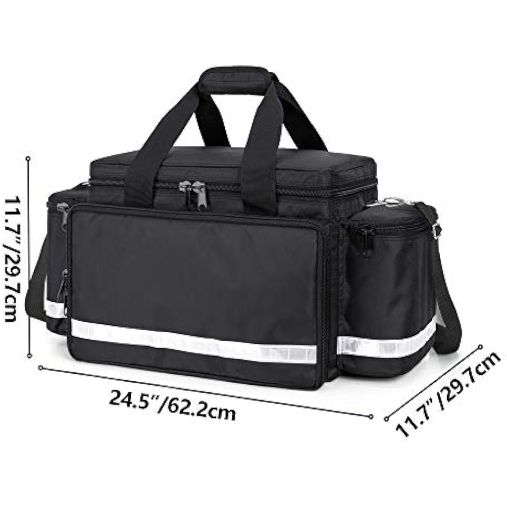 Trunab Large Emergency Trauma Bag | Professional EMT Medical Bag, Black