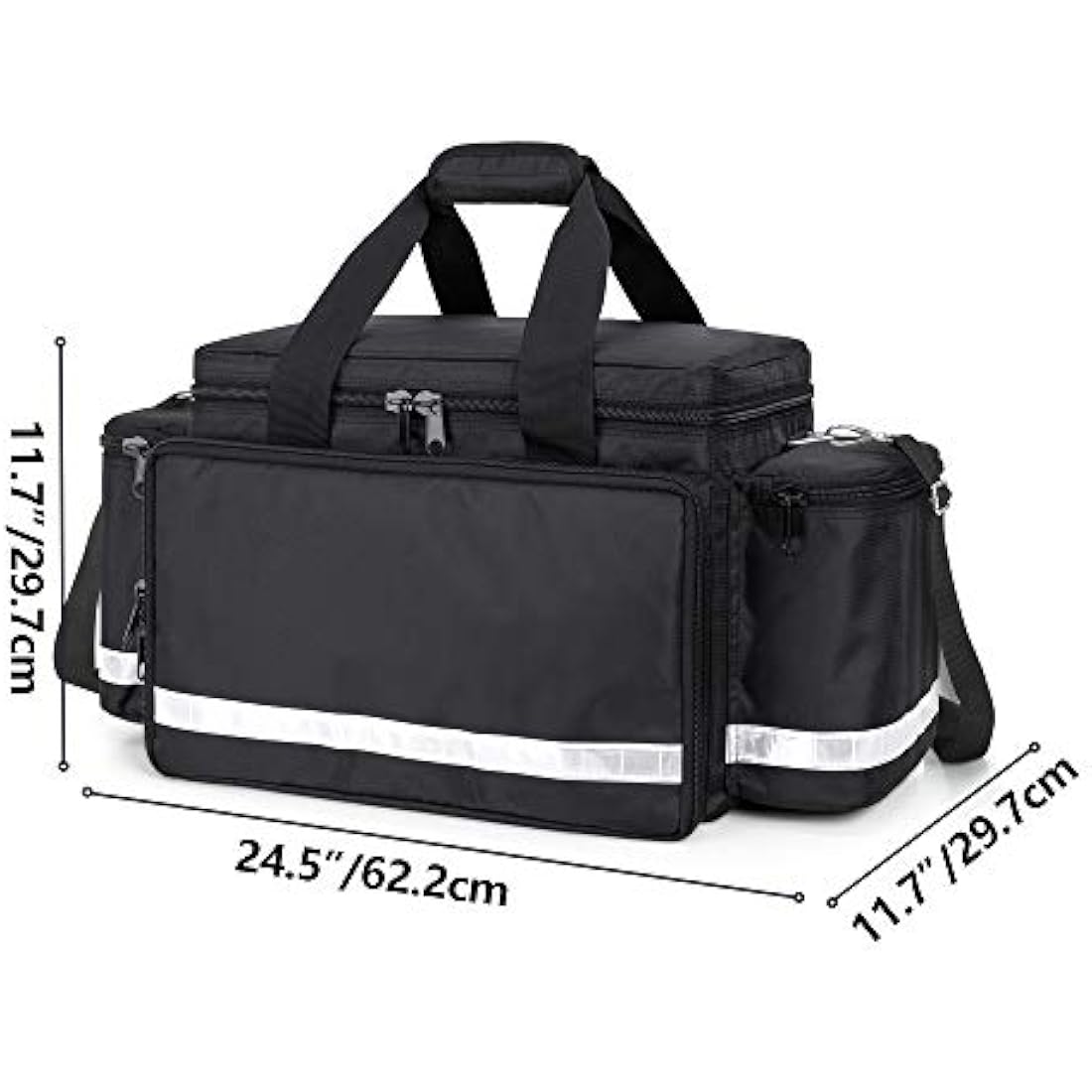 Trunab Large Emergency Trauma Bag | Professional EMT Medical Bag, Black