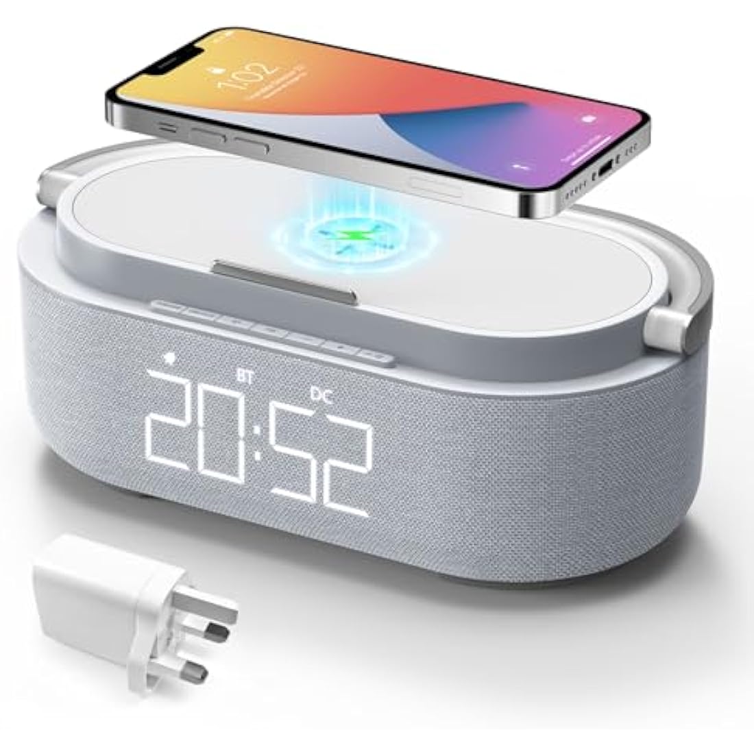 COLSUR 6-in-1 Bluetooth Speaker | 15W Wireless Charger & Alarm Clock