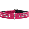 Hunter Nappa Leather Dog Collar – Diamond Petit with Rhinestones