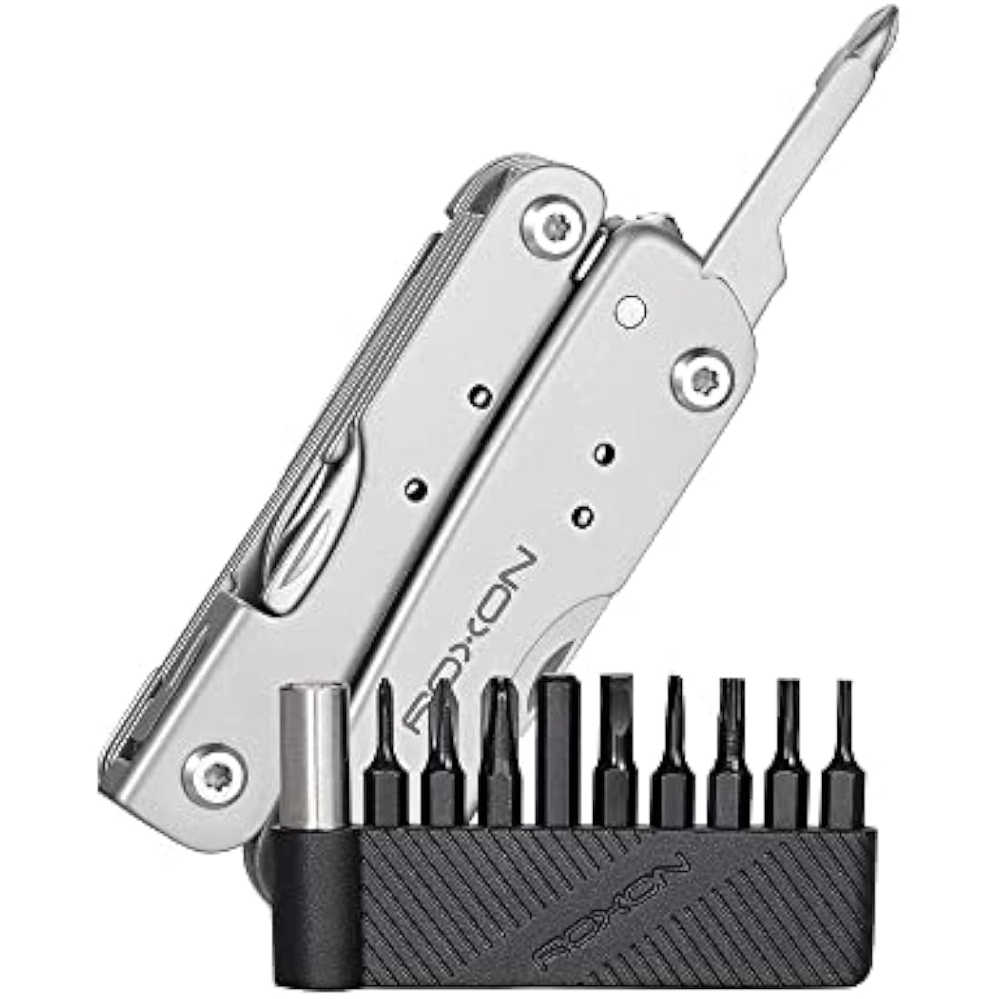 ROXON M2 14-in-1 Mini Multitool with Folding Scissors and Belt Clip