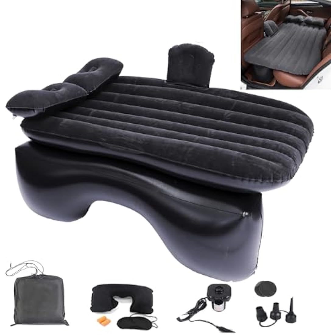 Onirii Inflatable Car Air Mattress – Thickened SUV Camping Bed with Pump