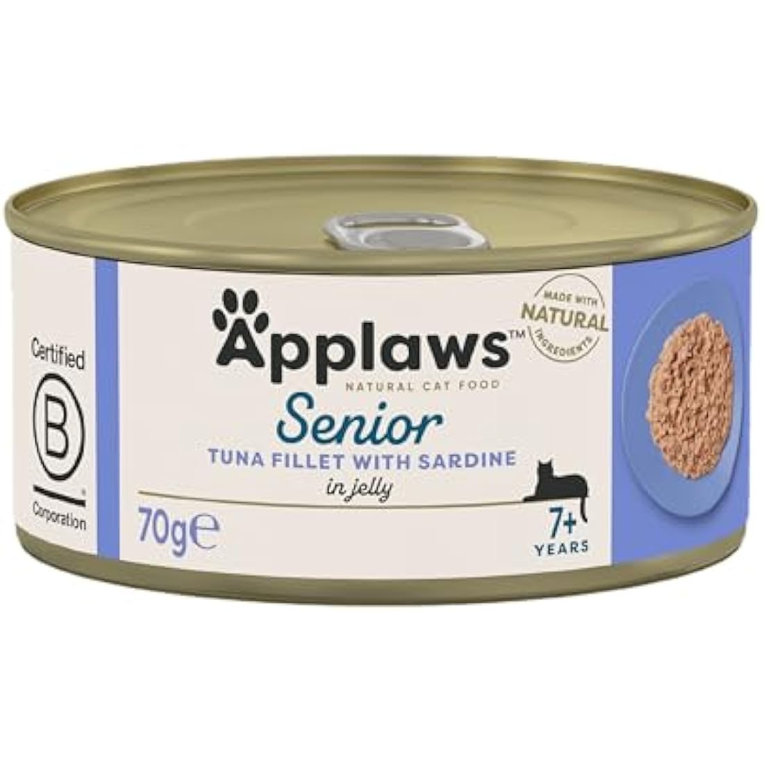 Applaws Senior Wet Cat Food - Tuna & Sardine Mousse - 24 x 70g Tins