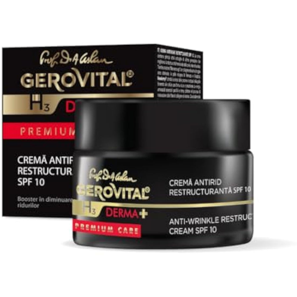 Gerovital H3 Derma+ Anti-Wrinkle Face Cream SPF 10 - Firming & Hydrating