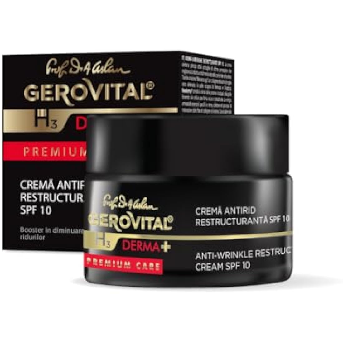 Gerovital H3 Derma+ Anti-Wrinkle Face Cream SPF 10 - Firming & Hydrating