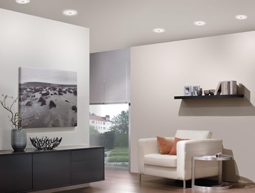 Paulmann Whirl Recessed LED Spotlight Set | Satin Aluminium | Dimmable