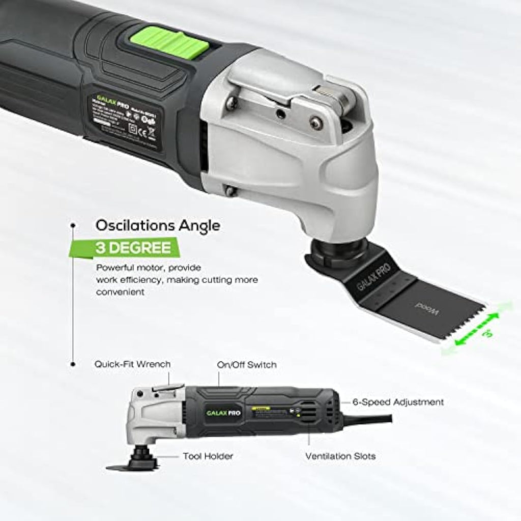 GALAX PRO Oscillating Multi-Tool Kit - 260W 6-Speed Saw with 40 Accessories