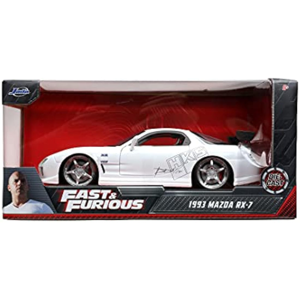 Jada Toys Fast & Furious 1993 Mazda RX-7 1:24 Diecast Model Car – White