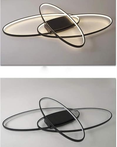 Modern Oval LED Ceiling Light – 90cm Dimmable Flush Mount