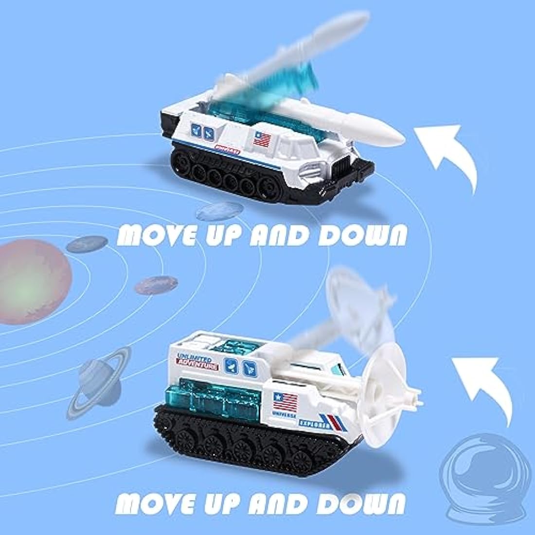 6-Piece Diecast Space Toy Set – Rocket Shuttle & Rover Fleet