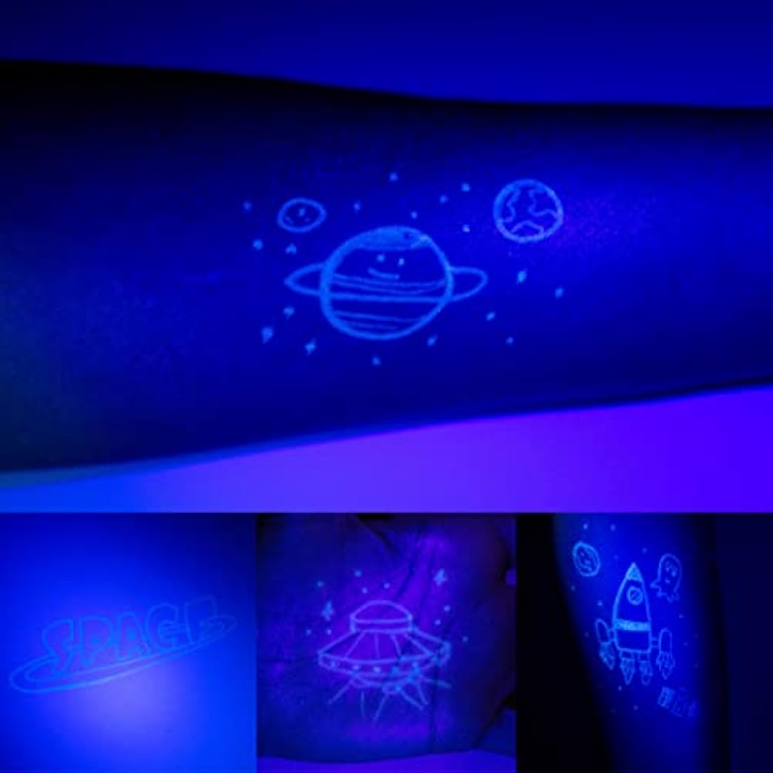 BONNYCO Invisible Ink Pen and Notebook Set - 16 Pack Space Party Favors