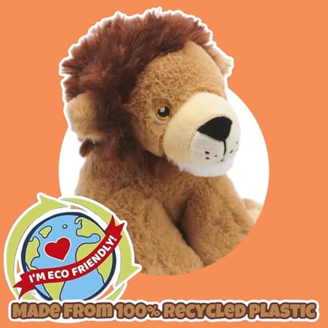 Deluxe Paws Your Planet Lion Eco Plush Toy | 15cm Recycled Soft Toy