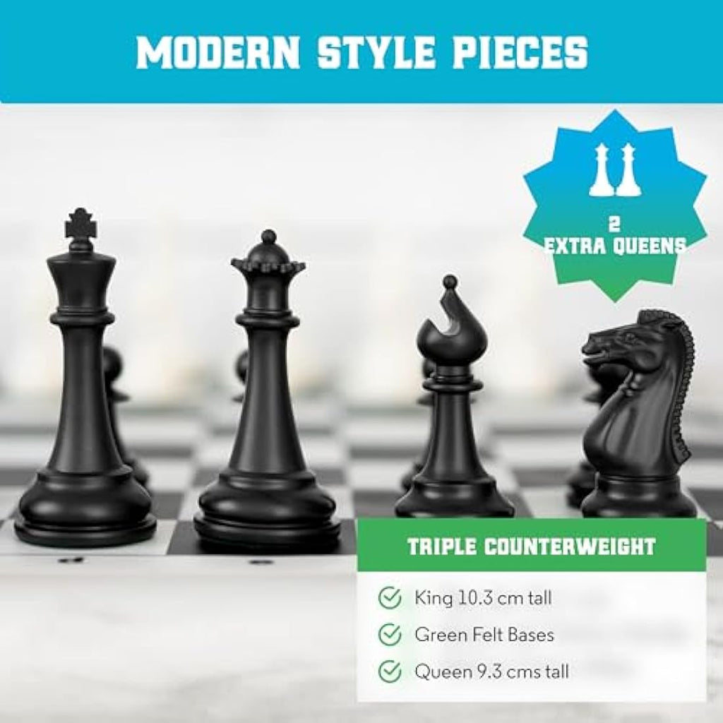 Jolof Store Tournament Chess Set – Triple Weighted Staunton Silicone Board