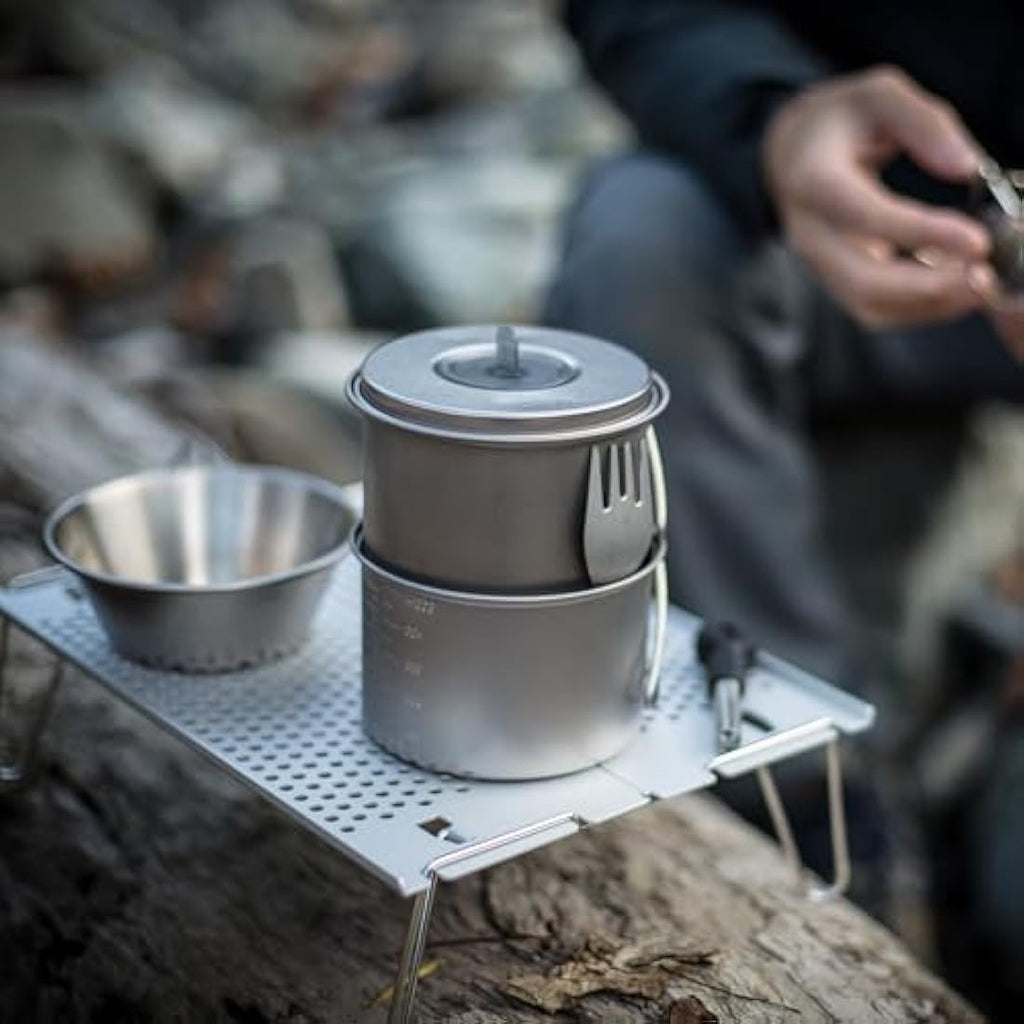 Snow Peak Titanium Mini Solo Combo Cookset – Ultralight Camping Gear