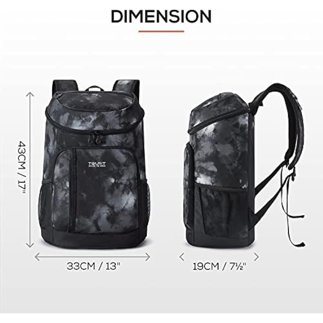 TOURIT Insulated Cooler Backpack – 30 Can Leak-Proof Lightweight Bag