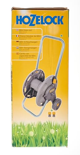 Hozelock 60m Wheeled Hose Cart Reel – Freestanding Garden Storage