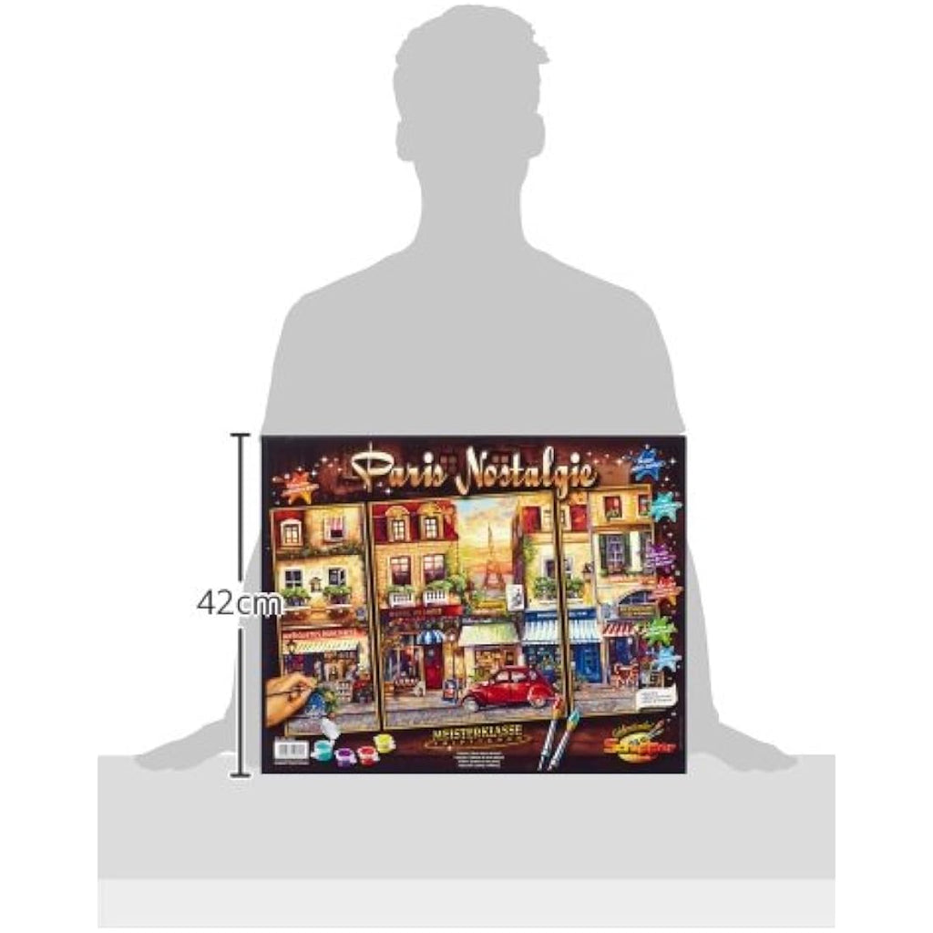 Schipper Paris Nostalgie Triptych Paint by Numbers Kit - 50 x 80 cm