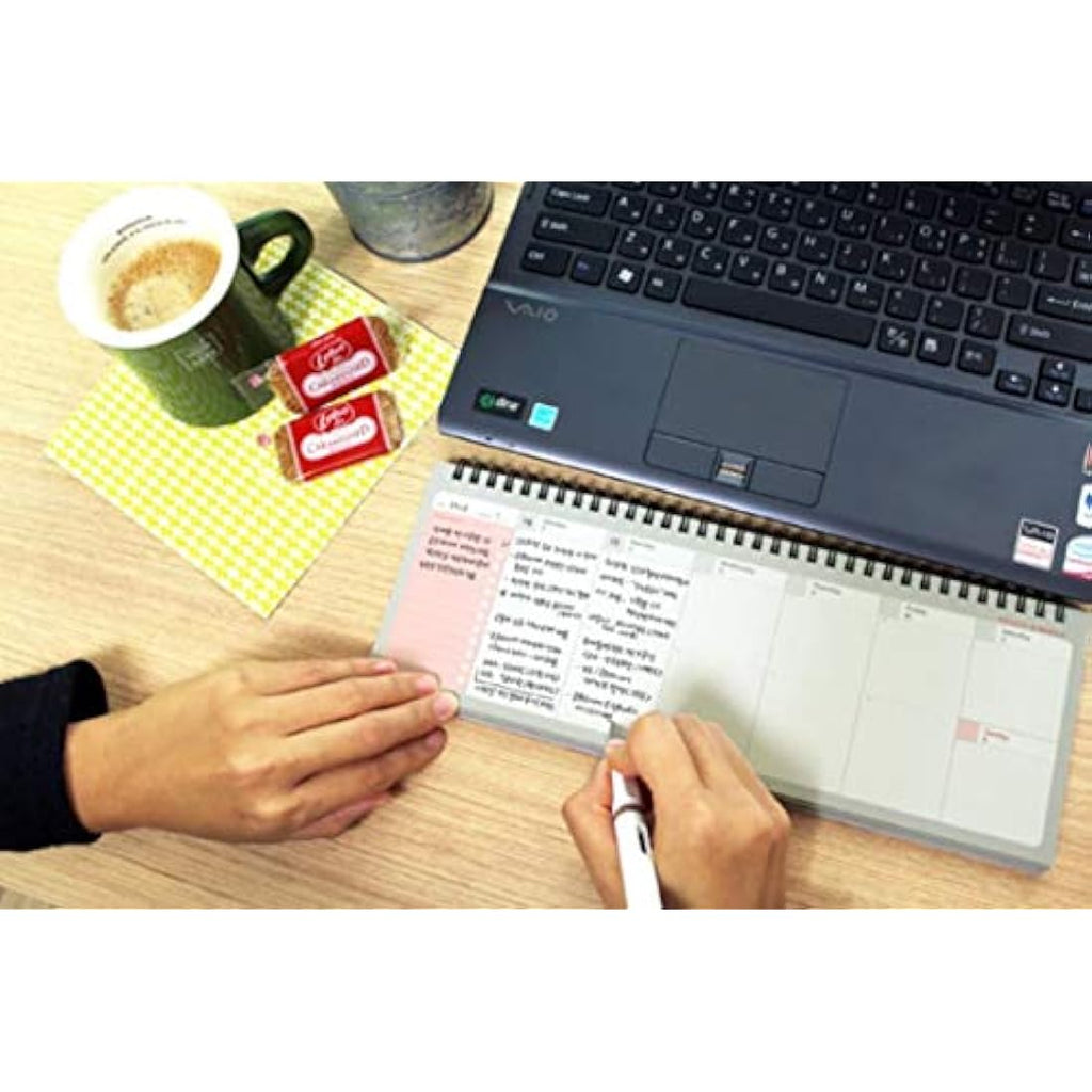 Paperian Brilliant Undated Weekly Planner Pad – Blue Wirebound Scheduler
