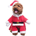 Dog Christmas Santa Costume – Soft Pet Holiday Hoodie | Large