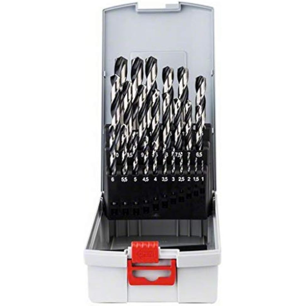 Bosch Professional 25-Piece HSS PointTeQ Twist Drill Bit Set for Metal