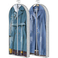 Hanging Garment Bags | 2-Pack Grey Long Dress Covers