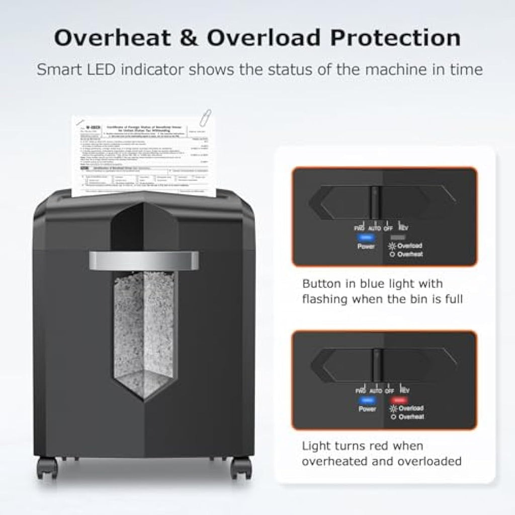 Bonsaii 12-Sheet Micro-Cut Paper Shredder | 60-Min Heavy Duty (C266-B)