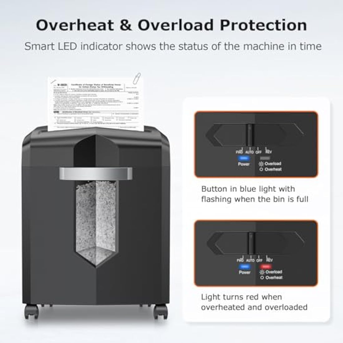 Bonsaii 12-Sheet Micro-Cut Paper Shredder | 60-Min Heavy Duty (C266-B)