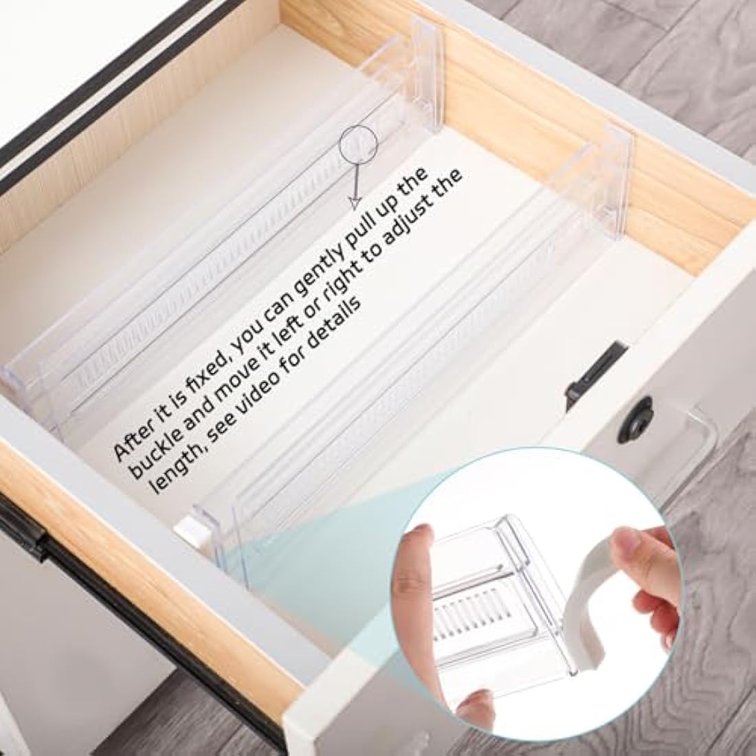 Yafe 6-Pack Adjustable Drawer Dividers – Clear Plastic Organizers
