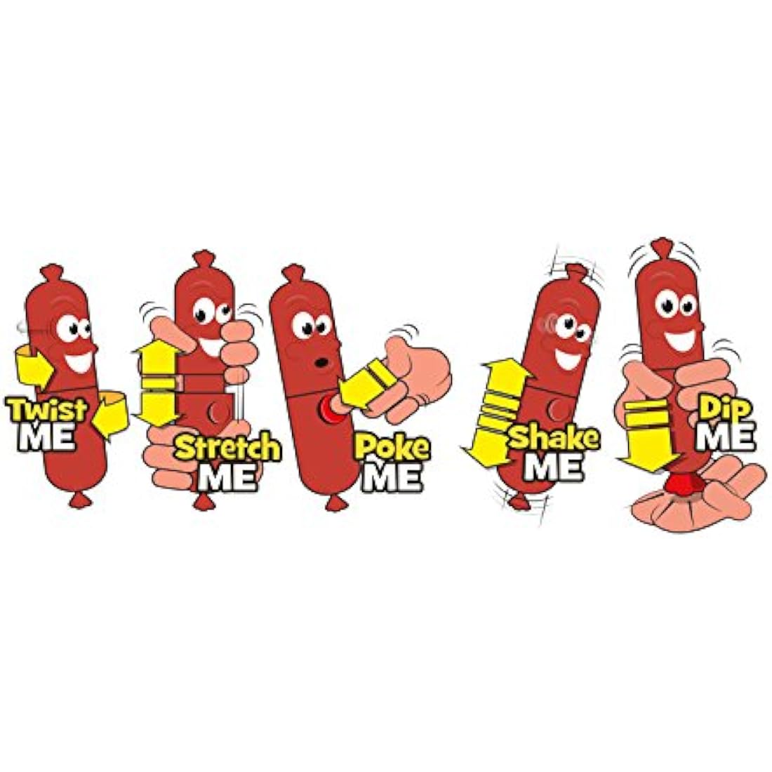 Ideal Silly Sausage Reaction Game - Interactive Family Party Toy