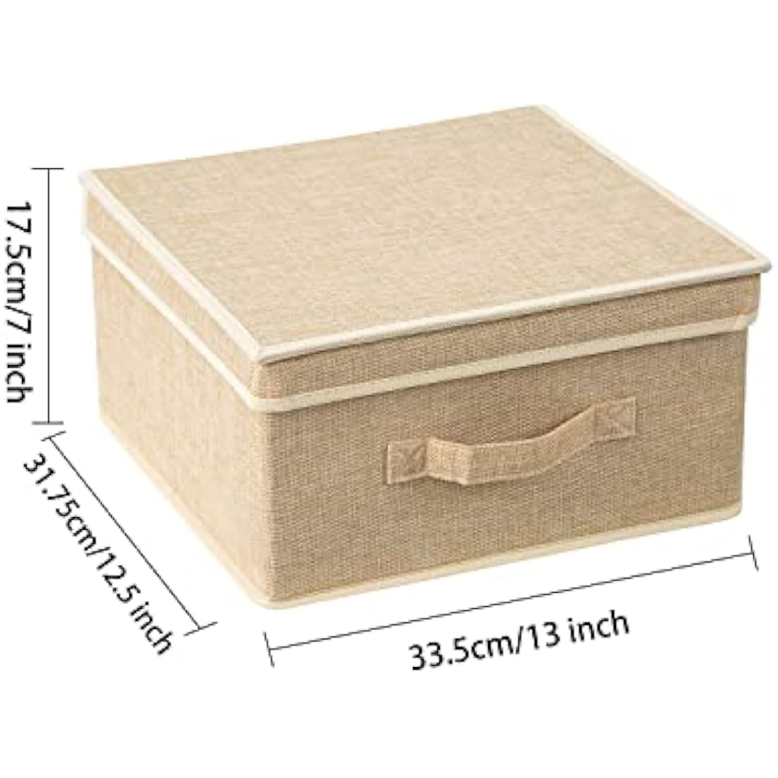 BrilliantJo Foldable Fabric Storage Boxes with Lids - Set of 4 Mixed Colors