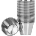 Artcome 55 Pack Stainless Steel Condiment Sauce Cups – 2.5 oz Portion Cups