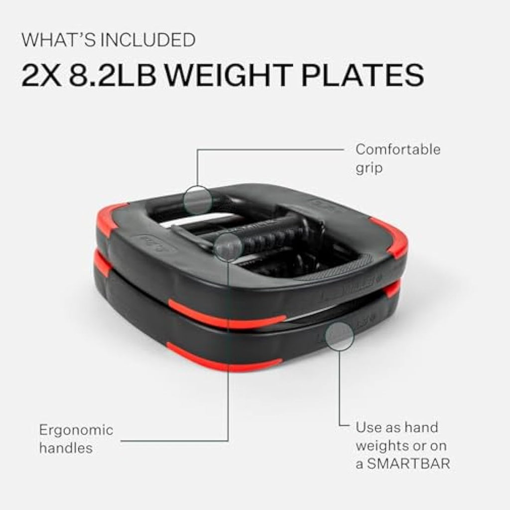 Les Mills Ergonomic Weight Plates – 2.2lb Cast Iron Hand Weights (Pair)