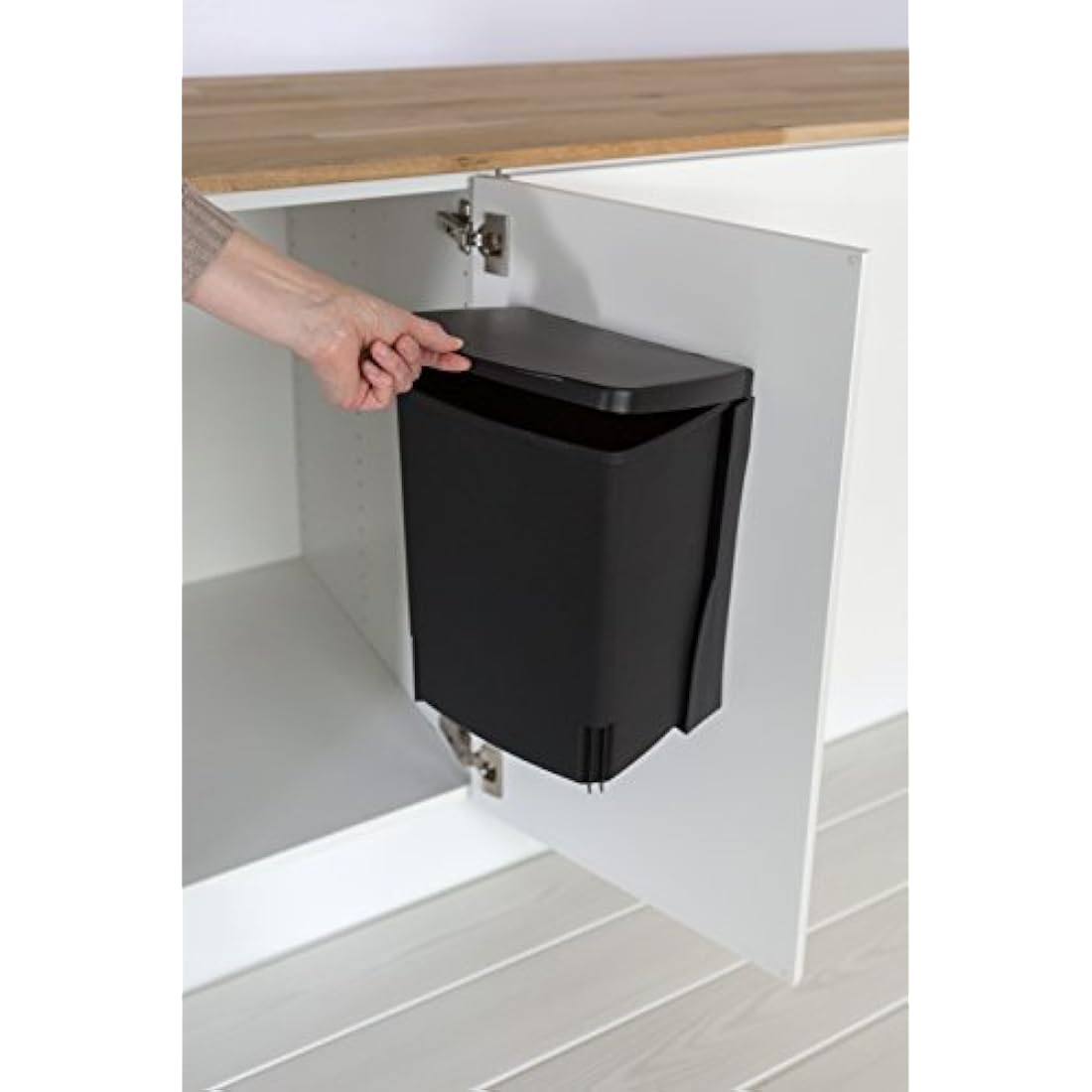 Brabantia 10L Built-in Cupboard Bin | Black Under-Sink Waste Bin