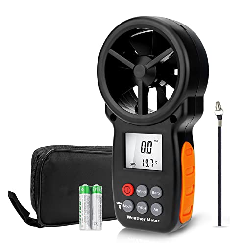 LYCEBELL Digital Anemometer & Barometer | Handheld Wind Speed Meter