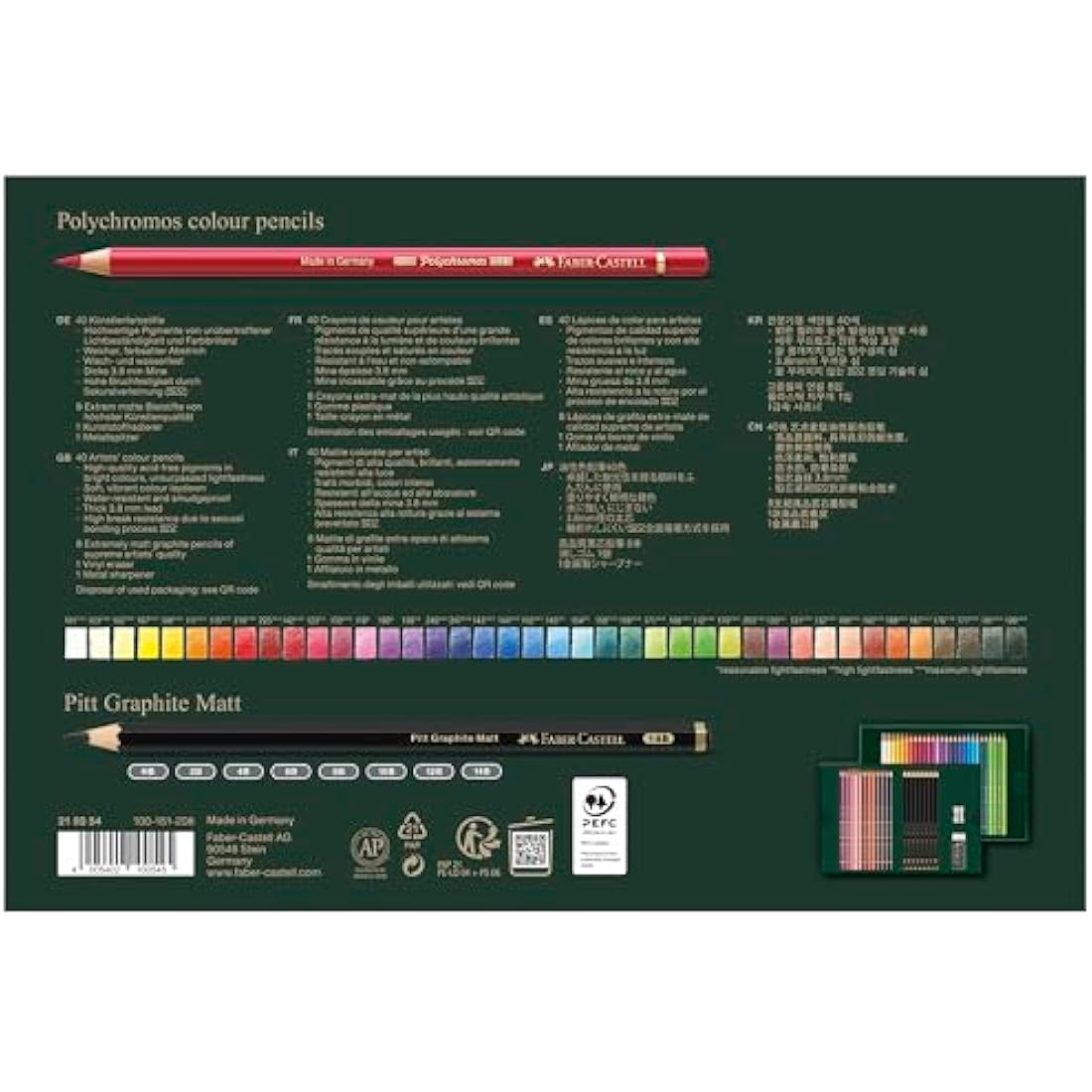 Faber-Castell Polychromos Colour Pencil Gift Set – Professional Art Set
