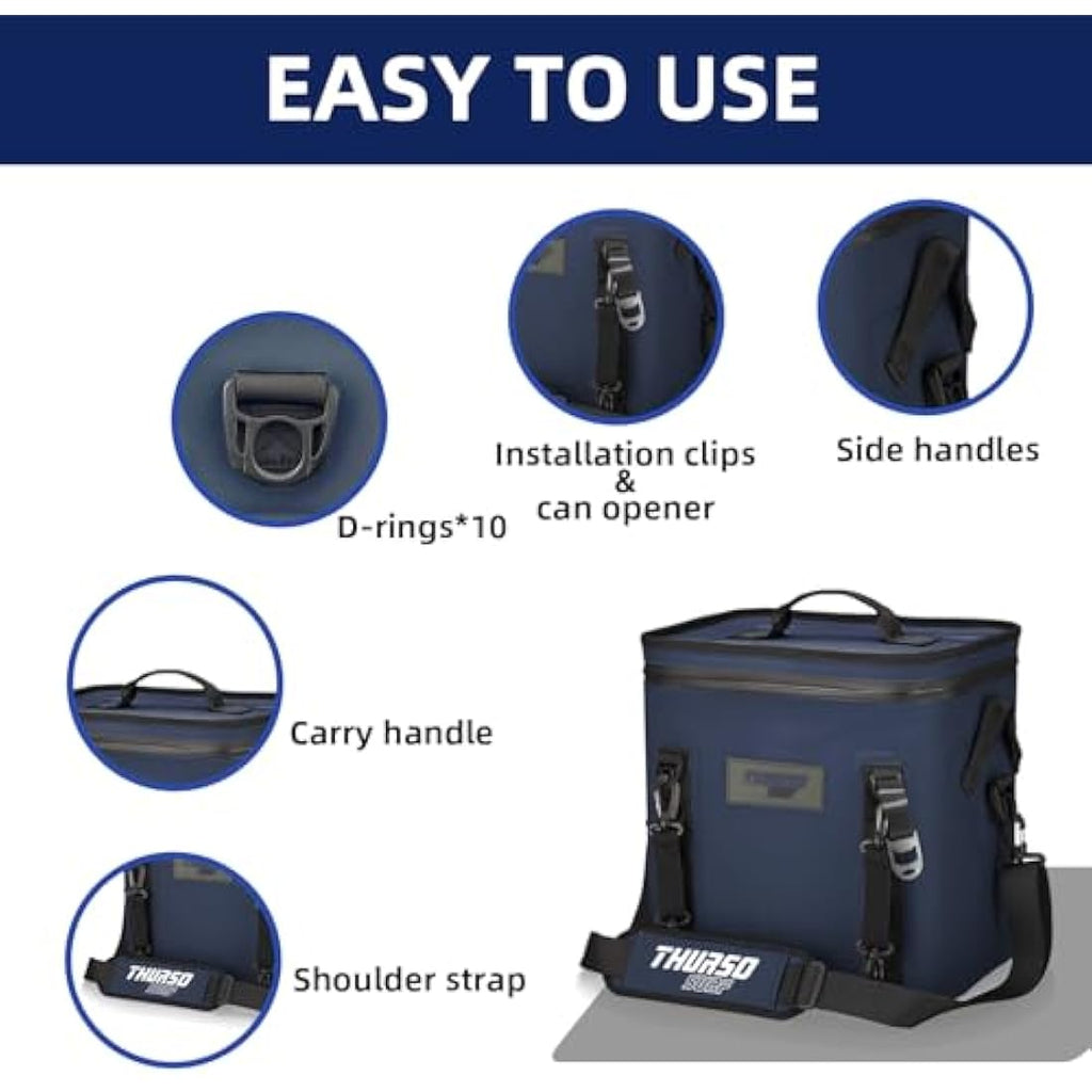 THURSO SURF 24 Can Soft Cooler Bag – 48hr Insulated Waterproof Floating