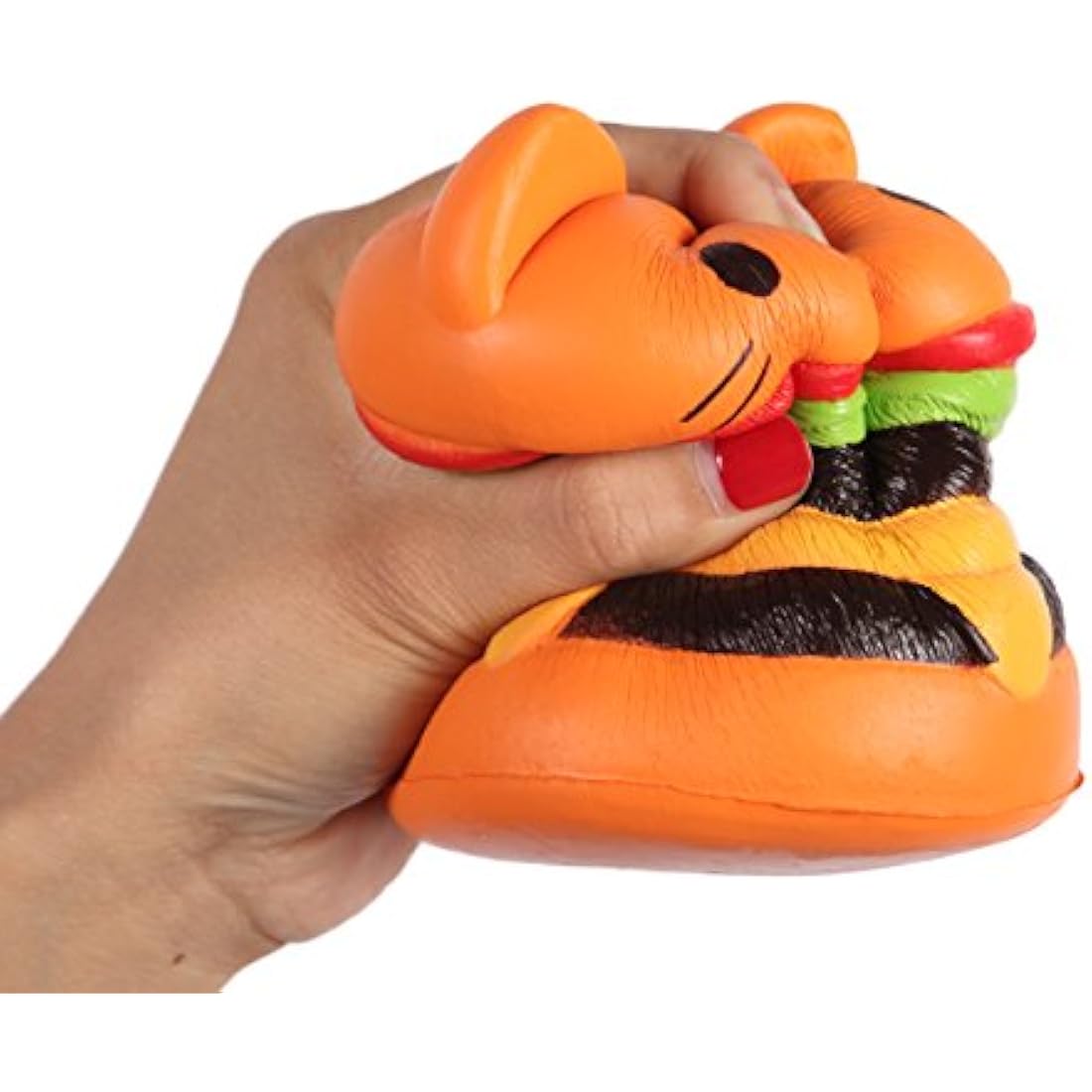 Anboor Hamburger Cat Squishy – Jumbo Slow Rising Kawaii Foam Toy