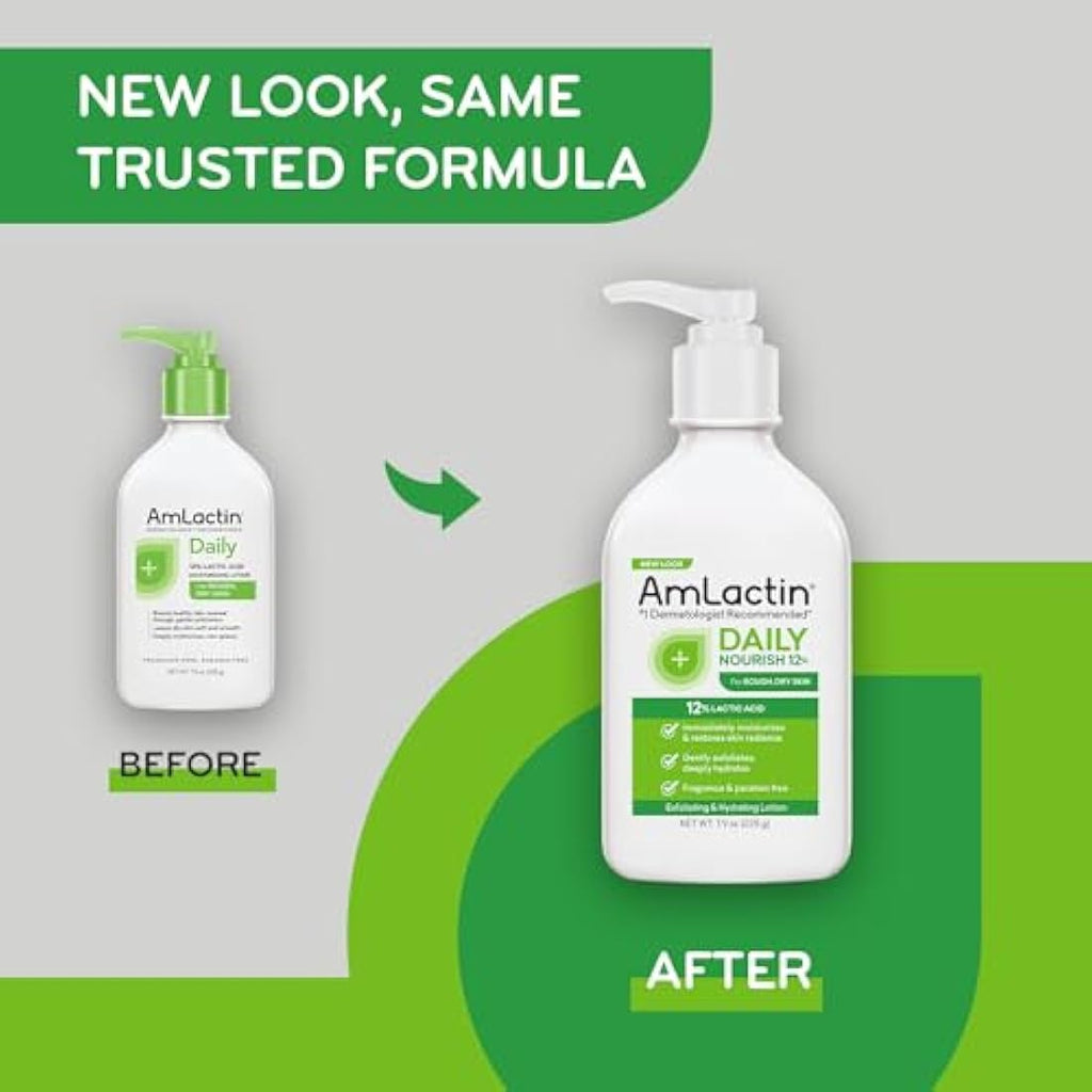 AmLactin Daily Moisturizing Body Lotion - 2 Pack (7.9 oz) Lactic Acid