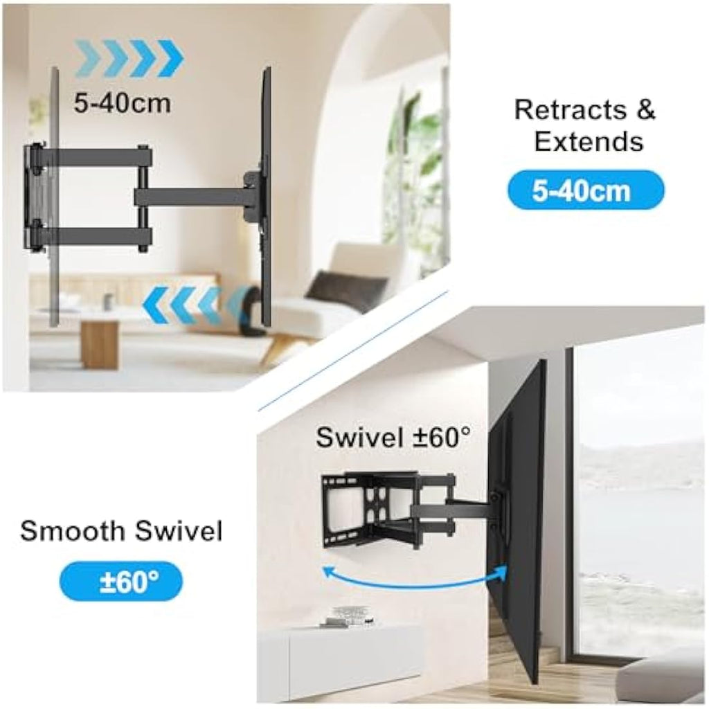 XINLEI Full Motion TV Wall Mount | Swivel & Tilt Bracket for 26-70 Inch