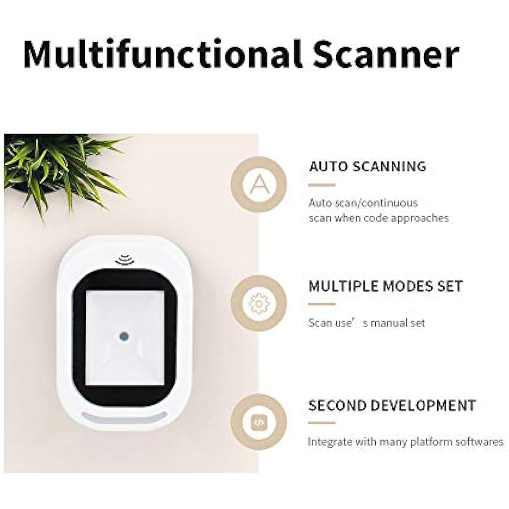 Jolof Store USB Wired Barcode Scanner – 1D/2D QR Code Reader for Retail