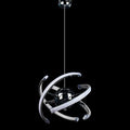ELINKUME Modern LED Pendant Light – 26W Adjustable Chrome Chandelier