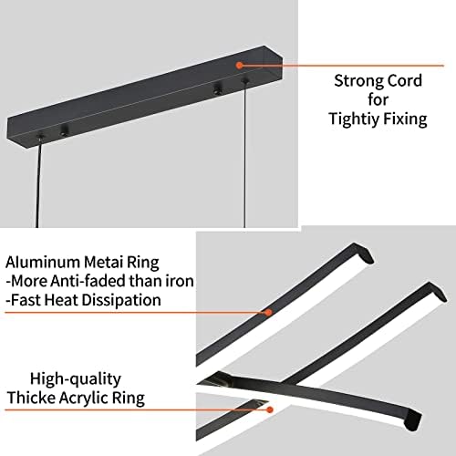 Mikeru 100CM Modern LED Pendant Light | Dimmable Minimalist Chandelier