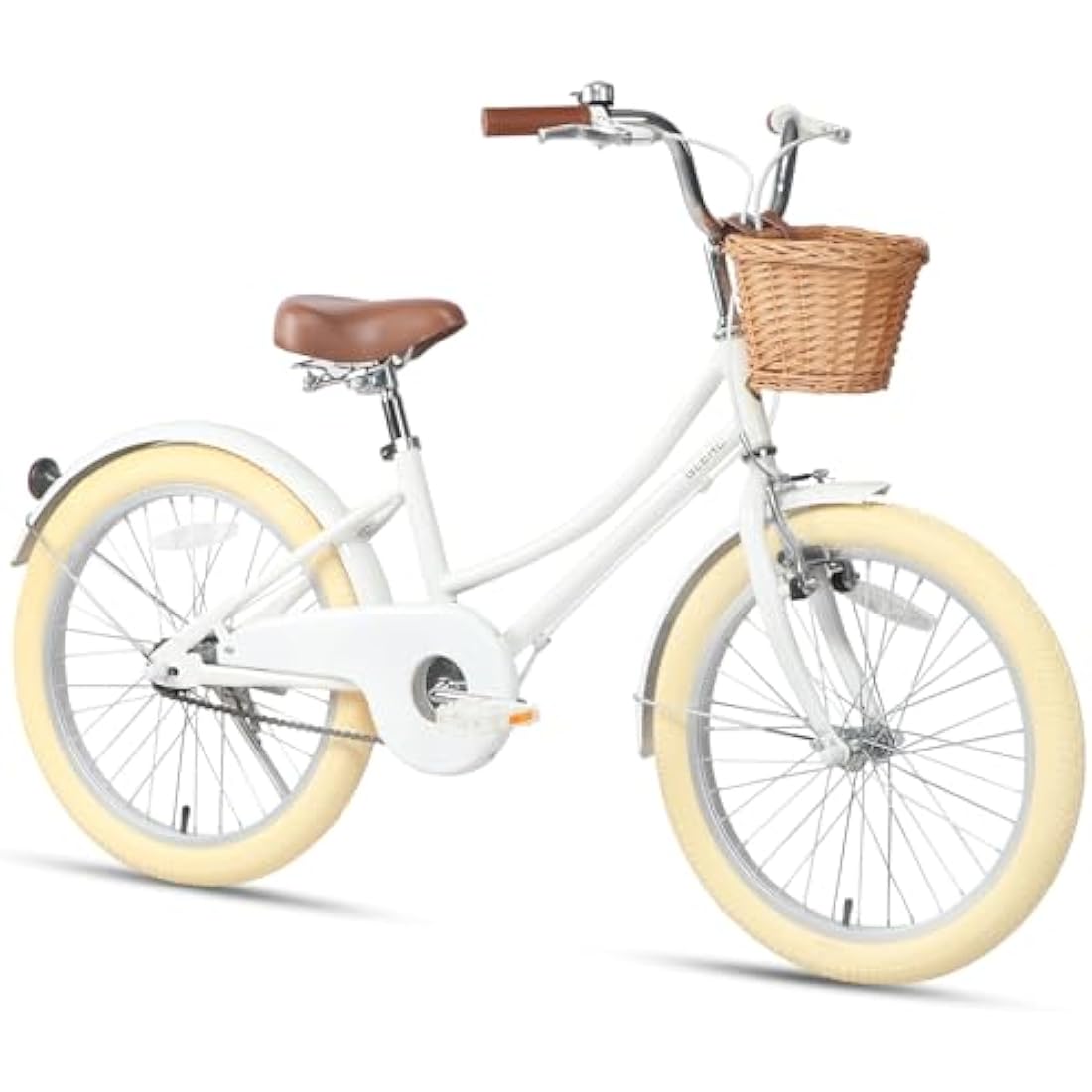 Glerc Little Molly 20 Inch Kids Retro Girls Bike with Wicker Basket