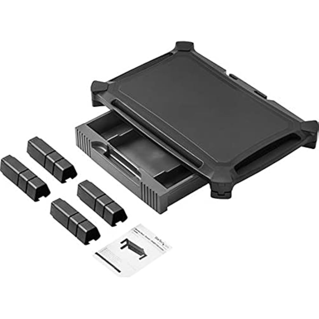 StarTech.com Adjustable Monitor Riser – Large Desk Stand with Drawer