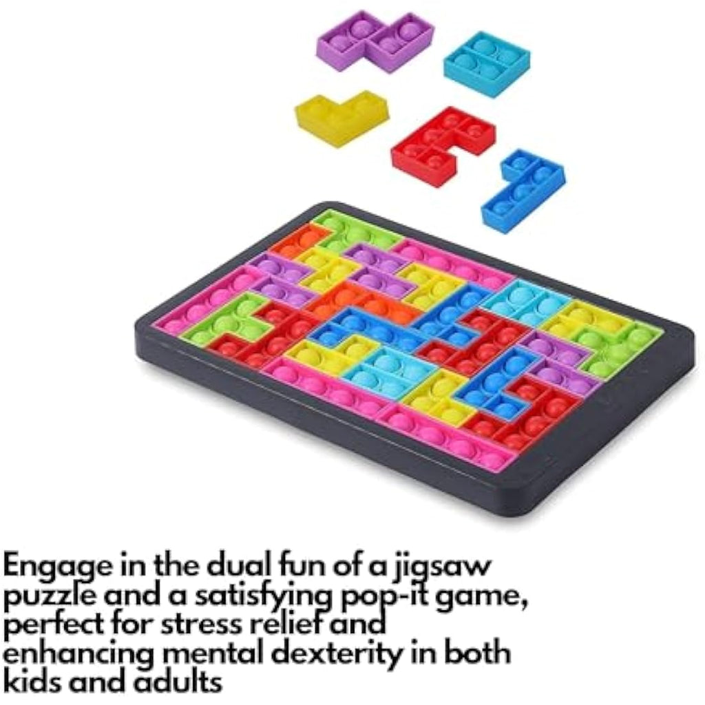 Jolof Store Fidget Jigsaw Pop Game – Sensory Silicone Logic Puzzle Toy